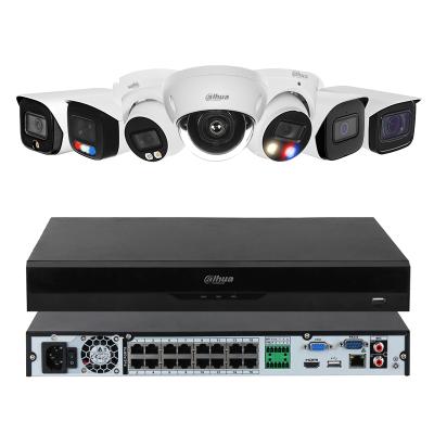 China Full Color Face Recognition DA HUA 4MP 5MP 8MP 4K Alarm POE Camera NVR Kit 8ch 16ch 32ch IP CCTV System for sale