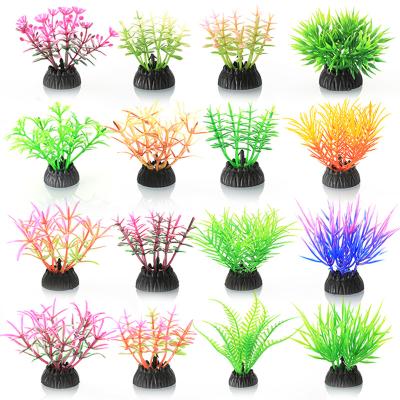 China Viable Aquarium Decorations Simulated Mini Water Grass Aquatic Plants Landscape Ornaments Artificial Plastic Fashionable Small MOQ for sale