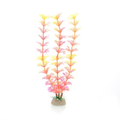 China Viable Plastic Plants Accessories Aquarium Water Grass Green Plant Artificial Decorations For Fish Tank for sale