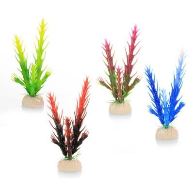 China Viable Aquariums Accessories Simulated Artificial Plastic Cactus Bottom Water Grass Plants Decoration For Fish Tank for sale