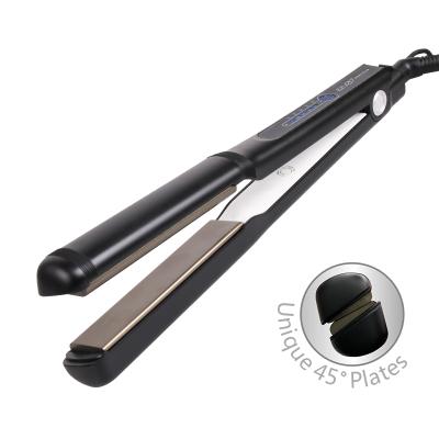 China Hotel ENZO New Style Electric Professional Digital Ceramic Ceramic Plate Hair Straightener for sale