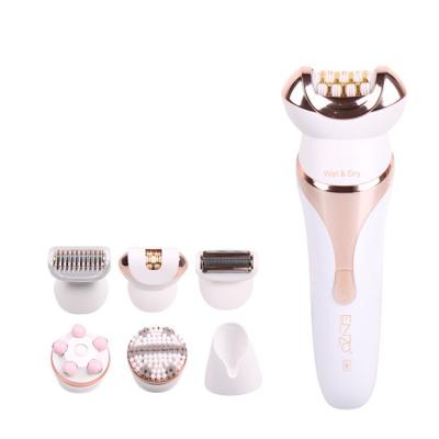 China Hotel ENZO Professional Portable Beauty Trimmer 4 in 1 Rechargeable Electric Body Hair Remover Lady Epilator with Filling Base for sale