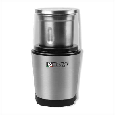 China Hotel ENZO Wholesale OEM Accept 250W Grinding Mini Small Stainless Steel Bean Grinder Electric Coffee Grinder for sale