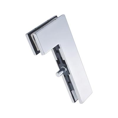 China Low MOQ Modern Tempered Glass Door Clamp Fixture High Quality Stainless Steel Patch Fitting Bottom Fixture for sale