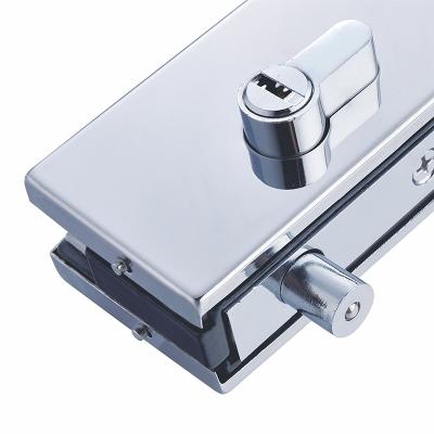 China Modern Stainless Steel Full Body Glass To Wall Door Glass Patch Fit Bottom Door Lock for sale