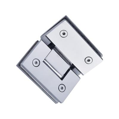 China 180 Degree Modern Heavy Duty Bevel Shower Edge Bathroom Door Spring Glass Hinge for sale