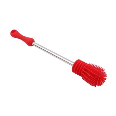 China New Sustainable Washing Long Washing Feeding-bottle Brush Baby Handle Rotary Grip Cleaning Rubbing Brush for sale