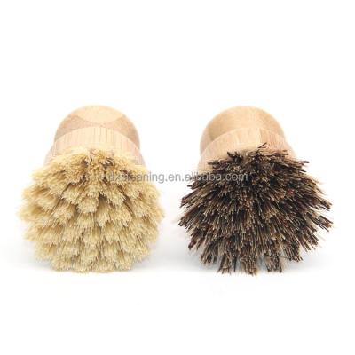 China Viable kitchen accessories cleaning bristles around brush wooden pot for sale