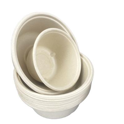 China Modern Biodegradable Sugar Cane Bagasse Sugarcane Sauce Fruit Salad Soup Cup Takeout Packaging Cup for sale