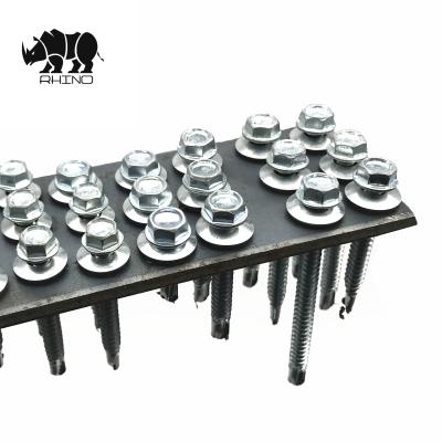 China Carbon Steel For Use Galvanized Metal Sheet Self Drilling Screw With EPDM Gasket for sale