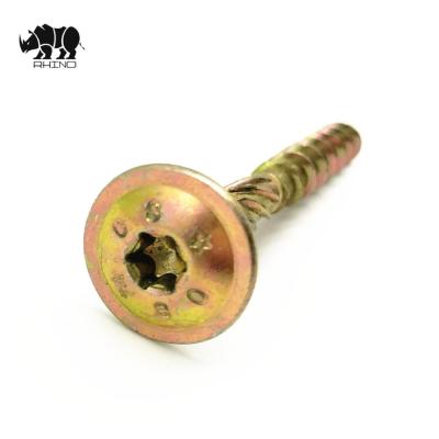 China zinc wood yellow raw deep thread head joint truss drive star drive building material wood screw for sale