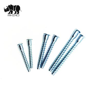 China Flat Head M7 X 50mm Coarse Connecting Wood Screw Pozi Deep Drive Hex Socket Confirmat for sale