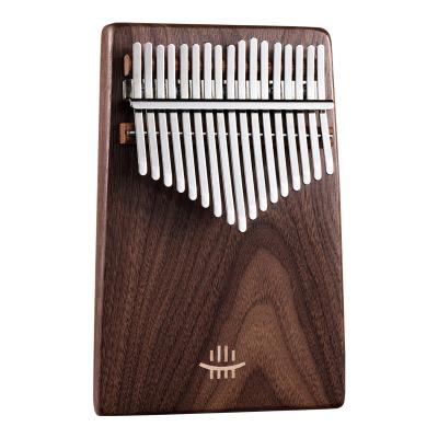 China American Black Walnuts A-17 Inch Piano Kalimba Musical Instrument High End Percussion Wooden Walnut-Wood Drum Kalimba for sale