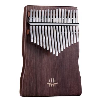 China Walnut B 17 Inch Piano Instrument Percussion Key Shaped Kalimba Key Shaped Walnut Wooden Drum Kalimba for sale