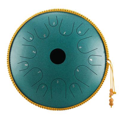 China A-14 steel Copper-bearing note 14 inch-c steel handpan Main-malachite musical instruments percussion instrument tongue drum for sale