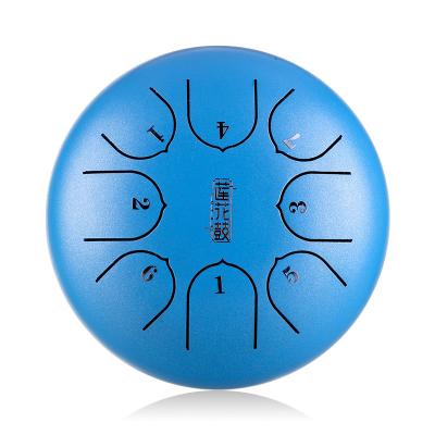 China C-8 notes-6 inch-C5-Blue-Steel-titanium alloy musical instruments percussion equipment mini steel tongue drum handpan for kids for sale