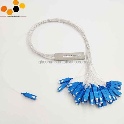 China FTTH 1x32 Fiber Optic Splitter Multimode Tight 0.9mm Shielded Fiber Optic Splitter for sale