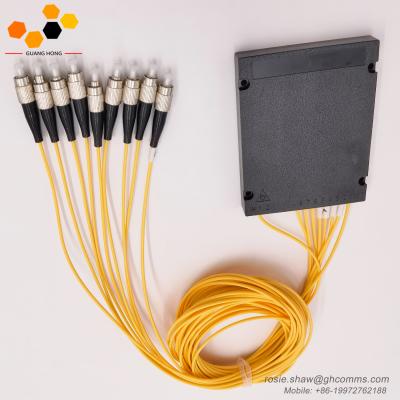 China FTTH 8 Way ABS Cassette PLC Box Type Splitter With FC APC Connector for sale