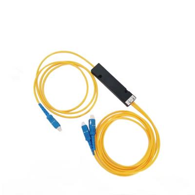 China FTTX ABS Box 2x2 Single Mode Window Dual Fiber Coupler FBT Splitter for sale