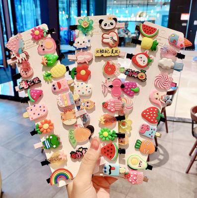 China New Lovely Girls Hairpin Hair Clips Hair Accessories Eco-friendly Cartoon Ice Cream Themed Kids Hair Clips for sale