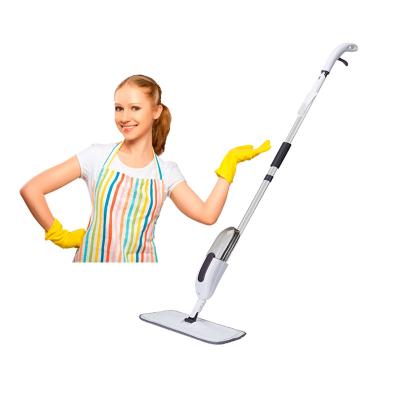 China 2021 Amazon Sustainable Household Easy Clean 360 Spin Floor Spray Mop With Swiping Cloth for sale