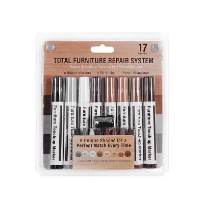 China Furniture Repair 13/17PCS Furniture Repair Marker Pen Set with Sharpener for sale