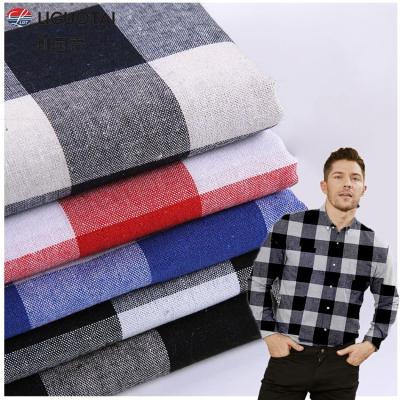 China White and Black 60s 100% Cotton Flannel Tear-Resistant Check Plaid Twill Dyed Yarn Dyed Fabric for Garment for sale