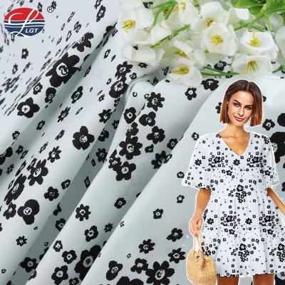 China Custom Stylish High Density 40s Cotton Full Digital Anti Pill Printing Poplin Tricoline Fabric For Dress for sale