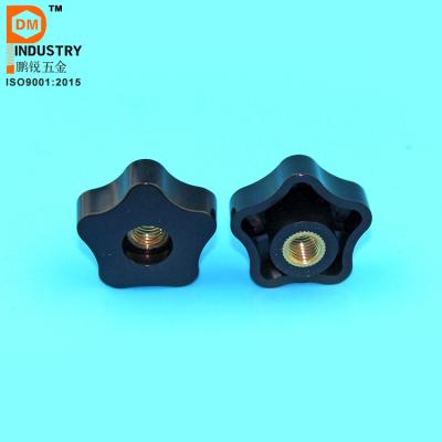 China General Industry Plastic Star Knob Thumb Nuts With M6 Brass Thread for sale