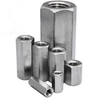 China Stainless Steel or DIN6334 Steel Long Extension Nut Hex Coupling Nut for sale