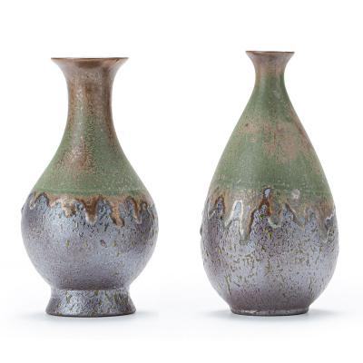 China High temperature firing porcelain ceramic rustic vase with bronze glaze for home decoration Chinese antique bronze vase for Japannish flowers ikebana for sale