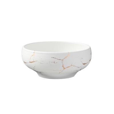 China Viable Gloss Black and White Marbling Gold Ceramic Bowl Price Unavailable for sale