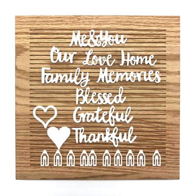 China China Customize Oak Letter Board With Changeable Plastic Letters for sale