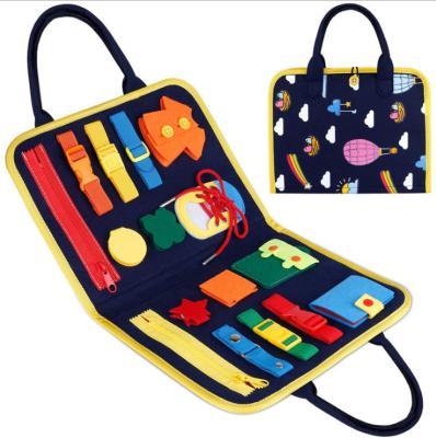 China Felt Board Busy Toy For Toddlers Dressing Board Felt Learning Board For Boys Girls for sale