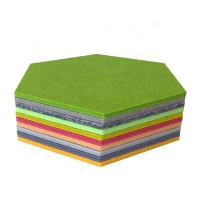 China Message Board Hexagon Felt Board Tiles Felt Notice Notice Bulletin Boards With Push Pins for sale