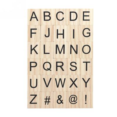 China Europe Wooden Replacement Tiles Pieces A-Z Wooden Alphabet Letters for sale