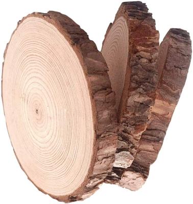 China Large Europe Log Slices Unfinished Log Wood Circles For DIY Christmas Crafts Wedding Decorations for sale