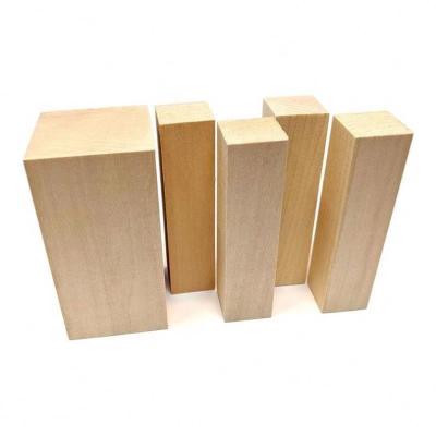 China Europe Wholesale DIY Craft Wooden Blocks Basswood Carving Blocks for sale