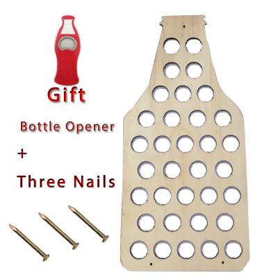 China Europe Hot Sale Beer Cap Bottle Wall Mounted Wooden Map for sale