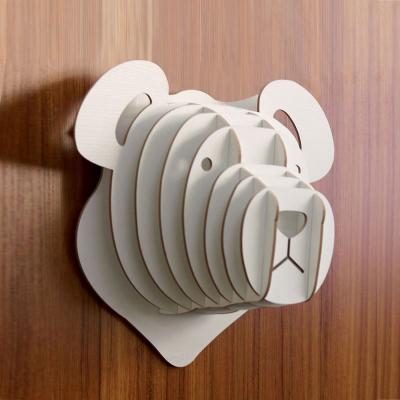 China Eco - Friendly Wall Mounted MDF Bear Head For Home Decor for sale