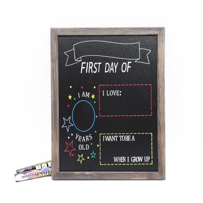 China Pregnancy / Baby Milestone Chalkboard Wooden Product Chalk Board Size Customized for sale