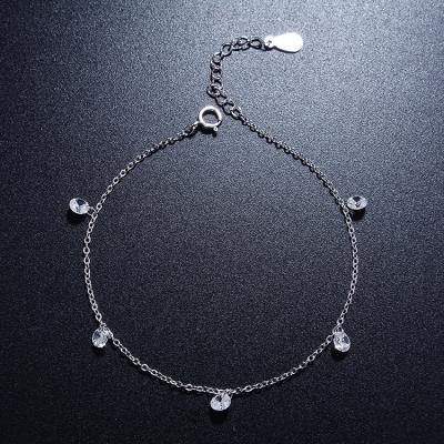 China Baoyuan TRENDY 925 Sterling Silver Bracelets Handing CZ Charm Fashion Jewelry CAB3135 for sale