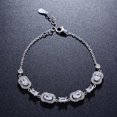 China New Products Baoyuan Charm CZ Bracelet 925 Sterling Silver Fashion Jewelry For Women CAB2087 for sale