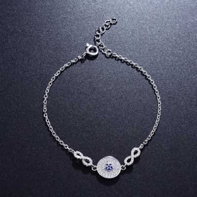 China New Products Classic Baoyuan Fashion Infinity Charm Bracelet With Sapphire CAB2772 for sale