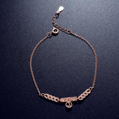 China New Products Baoyuan Rose Gold Bracelet Fashion CZ Jewelry 925 Sterling Silver Jewelry CAB2680 for sale