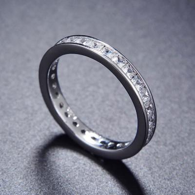 China New Products Baoyuan 925 Sterling Ring Silver Crystal Zircon Jewelry AA3701 for sale