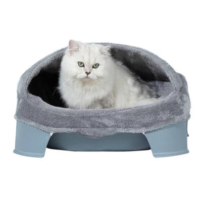 China 2022 Multifunctional Breathable Cat Bed Cat Litter Tray With Cat Scratch Board for sale