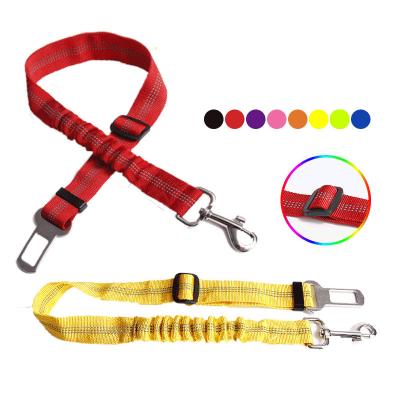 China 2022 Padded Elastic Dog Car Seat Belt Adjustable Pet Seat Belt For Durable Heavy Duty And Elastic Vehicle And Car Harness for sale