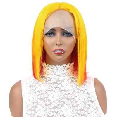 China Wholesale Natural Soft Colored Hair Wigs Hd Lace Front Wig Ginger Yellow Red Wigs Lace Front Human Hair For Women for sale