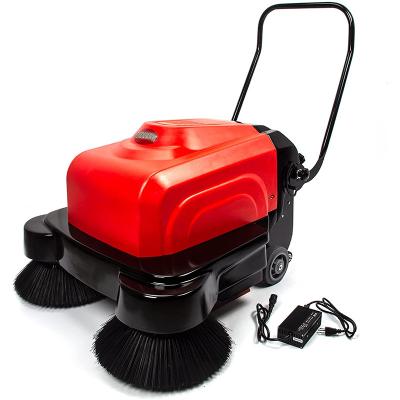 China Hotels Floor Commercial Garden Park Machine Electric Handheld Road Sweeper Industrial Power Cleaning Walk Behind Floor Sweeper for sale